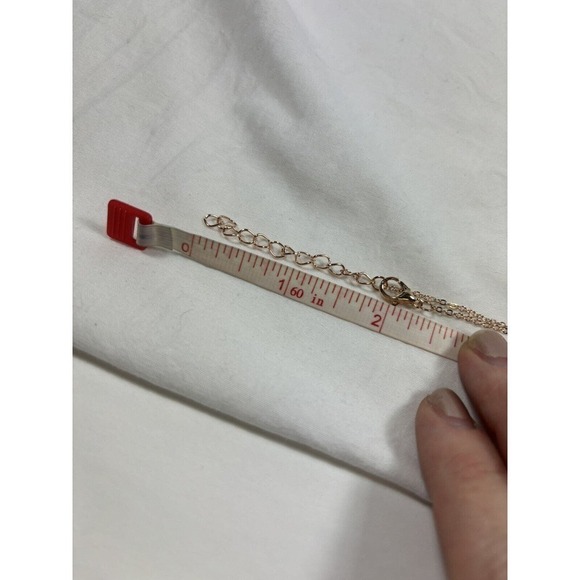 Rose Gold Metal Heart Necklace Choker - Picture 4 of 8